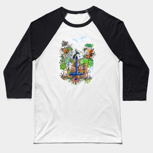 W - an illuminated letter Baseball T-Shirt by wiccked